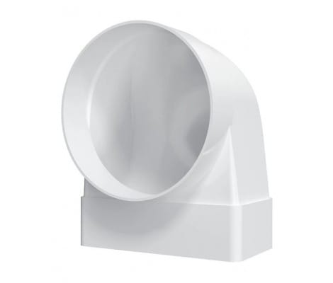 Соединитель угловой плоского канала с круглым 60х120/D100, артикул 21201