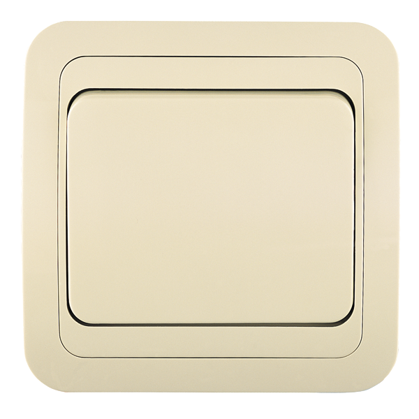 Выключатель 1кл крем/крем Мимоза, артикул УТ000076676