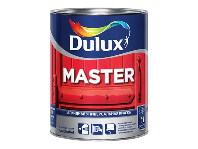 Краска алкид. Dulux MASTER 30 BW д/дерева и металла 2,5л, артикул УТ000014620
