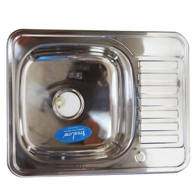 Мойка врез 50х65 (0,6) лев. вып 3 1\2 MIXLINE 15 см с сифоном, артикул УТ000041232