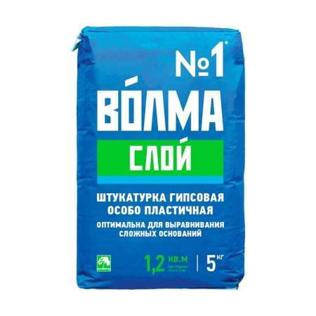 Штукатурка ВОЛМА Слой гипсовая 5кг, артикул УТ000092969