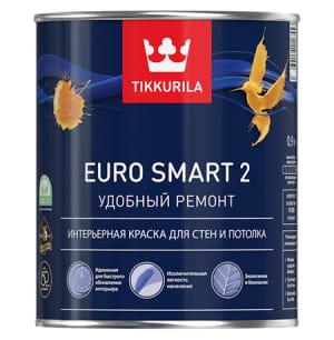Краска ВД ТИККУРИЛА EURO SMART-2 интерьерная 9л, артикул УТ000092622