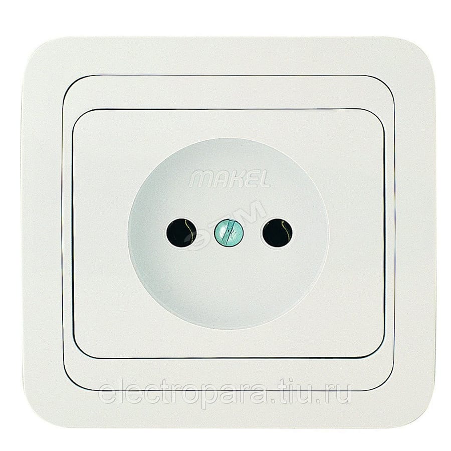 Розетка 1м б/з белый/белый Мимоза, артикул УТ000076686