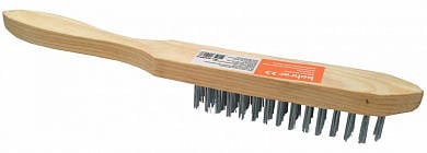 Щётка Bohrer с 3-х рядной стальной оцинкованной проволокой (деревянная рукоятка) (120/12/1), артикул 36500013