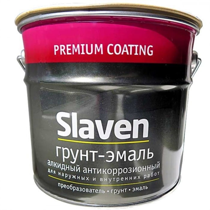 Грунт- эмаль  по ржавчине синий "Slaven" 20кг, артикул УТ000094101