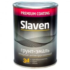 Грунт- эмаль  по ржавчине красный "Slaven"  1,1кг, артикул УТ000075128