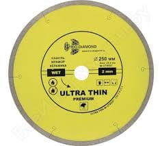 Диск алмазный 125х22,3 мм ультратонкий сплошной hot press TRIO-DIAMOND сухой/влажный рез, артикул 15861