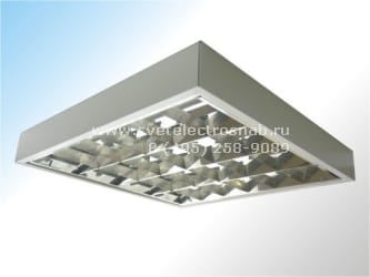 Светильники для подвесного потолка ЛВО 4*18 растровый зерк. (ЭПРА)Лайт Люкс(встраиваемый/накладной), артикул УТ000033601