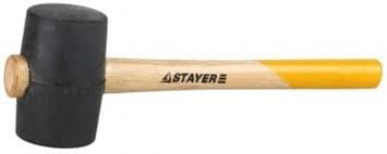 Киянка Bohrer 225 г. рукоятка фибергласс с резиновым покрытием (круглый боек, черная резина) (36/6/1, артикул 45013225