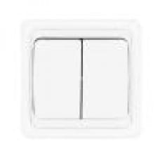 Выключатель 2кл белый/белый Мимоза, артикул УТ000076677