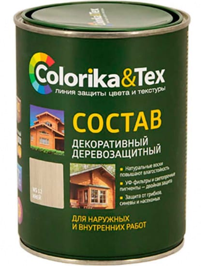 Состав деревозащитный  "Colorika&Tex" палисандр 0,8л, артикул УТ000082325