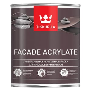 Краска ВД ТИККУРИЛА FACADE ACRYLATE фасадная 2,7л, артикул УТ000092600