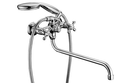 Смеситель универс.,круглый излив 350мм, дивертор флажковый, с аксесс-ми, хром LEMARK 2151C Стандарт, артикул УТ000094700