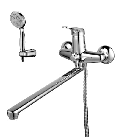 Смеситель универс. плоский излив 350мм, дивертор кер., с аксесс. хром LEMARK 3151C Омега, артикул УТ000094702