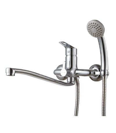 Смеситель универс одноручный, изогy. излив 300 мм,  дивертор с кер.пласт., хром LEMARK 6553C Партнер, артикул УТ000094703