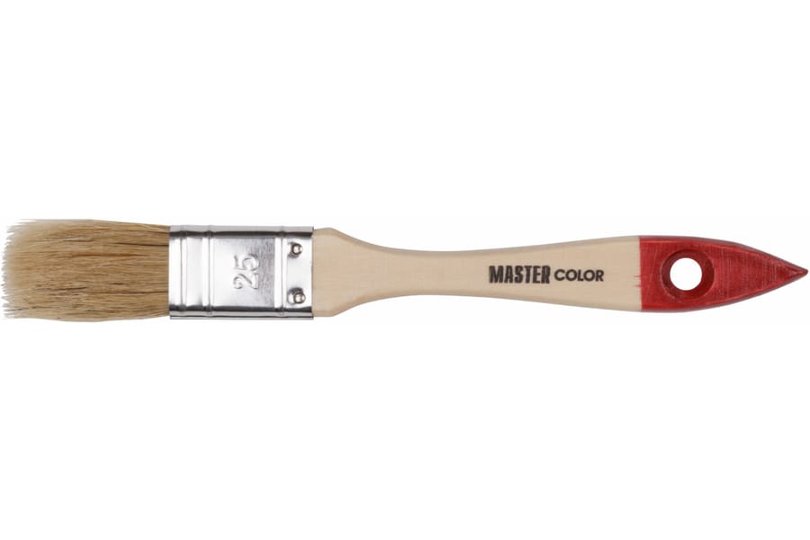 Кисть флейцевая, натур. щетина, 55% топс, лакиров.ручка, ширина  25 мм, артикул 30-0011