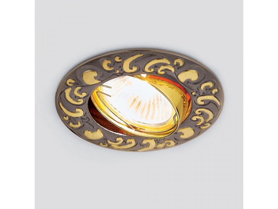 Светильник точечный Ambrella 710 GU/G черный золото MR16, артикул 16603