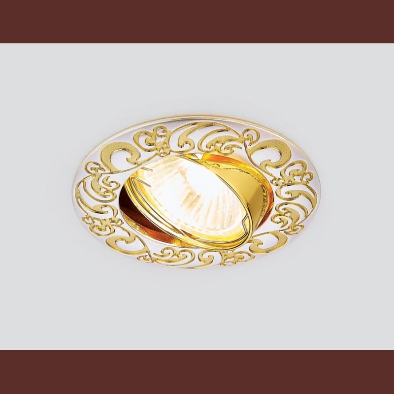 Светильник точечный Ambrella 710 PS/G перламутровое серебро/золото MR16, артикул 17714