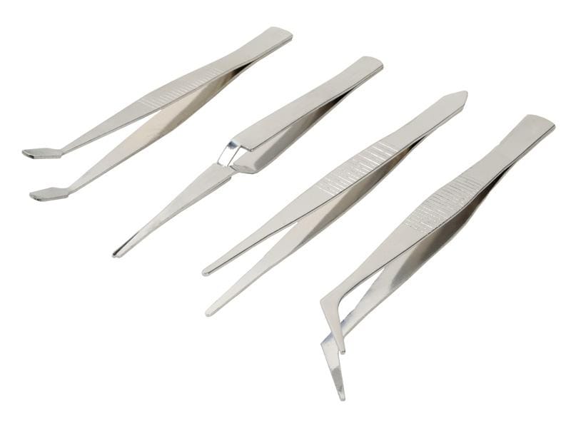 Пинцет технический. 4шт. нержавеющая сталь., артикул 67445*