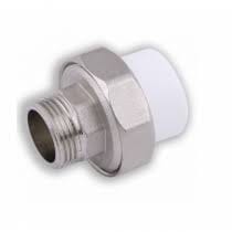 Муфта PPR комб. разъемная наруж 25 х 3/4" серый, артикул УТ000053328