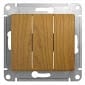 Выключатель GLOSSA 3кл.в рамку дер.дуб, артикул 000531