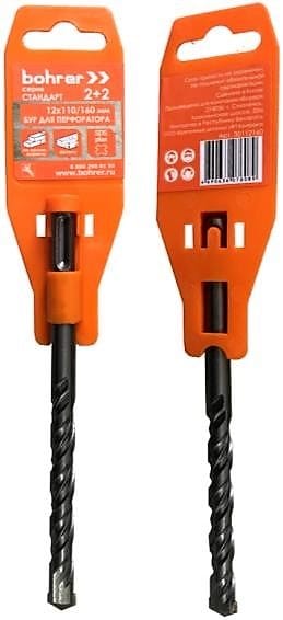 Бур SDS+ Bohrer Стандарт  6х200/260 (2 резца + 2 спирали), артикул 30106260