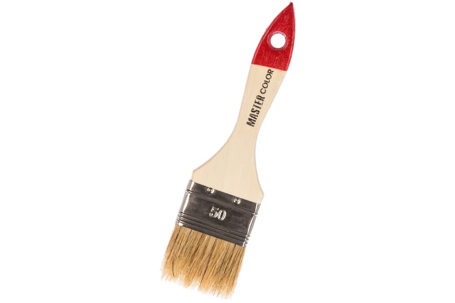 Кисть флейцевая, натур. щетина, 55% топс, лакиров.ручка, ширина  50 мм, артикул 30-0013