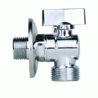 Кран шаровой угловой  с отражателем для сан.тех приборов нар/нар 1/2х3/4, хром СТМ, артикул УТ000054429