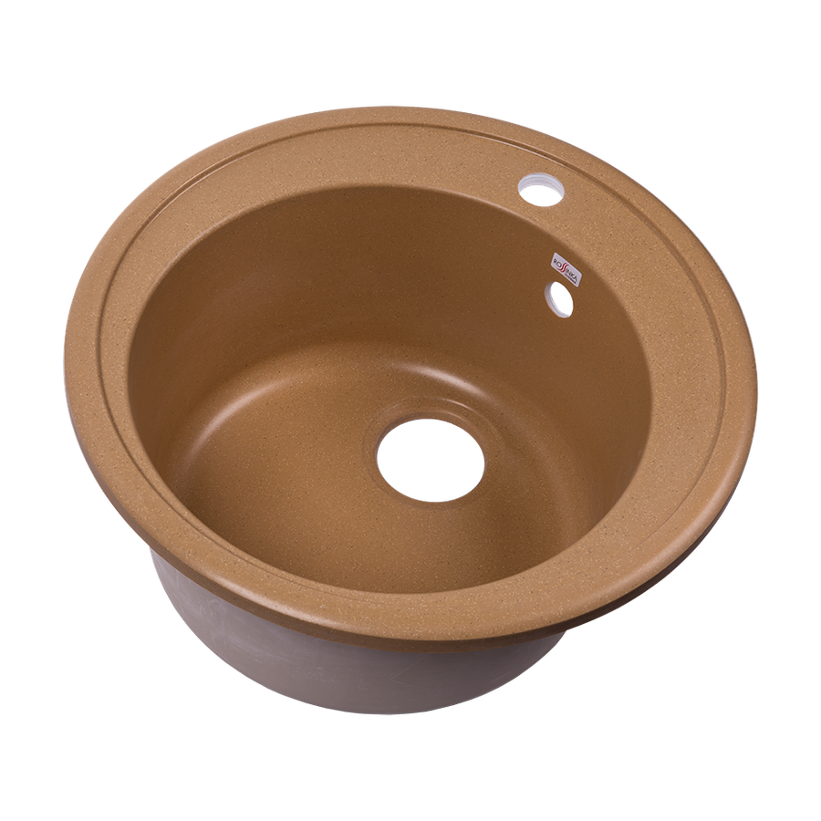 Мойка Rossinka из иск. камня округлая D470  бежевый, артикул RS47R-Beige