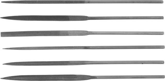 Надфили DEXX: набор 6шт, улучшенная инструментальная сталь У10, артикул 1604-H6