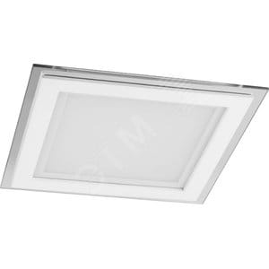 Светильник ДВО-6W 4000К 480Лм квадратный со стеклом белый, артикул УТ000091736