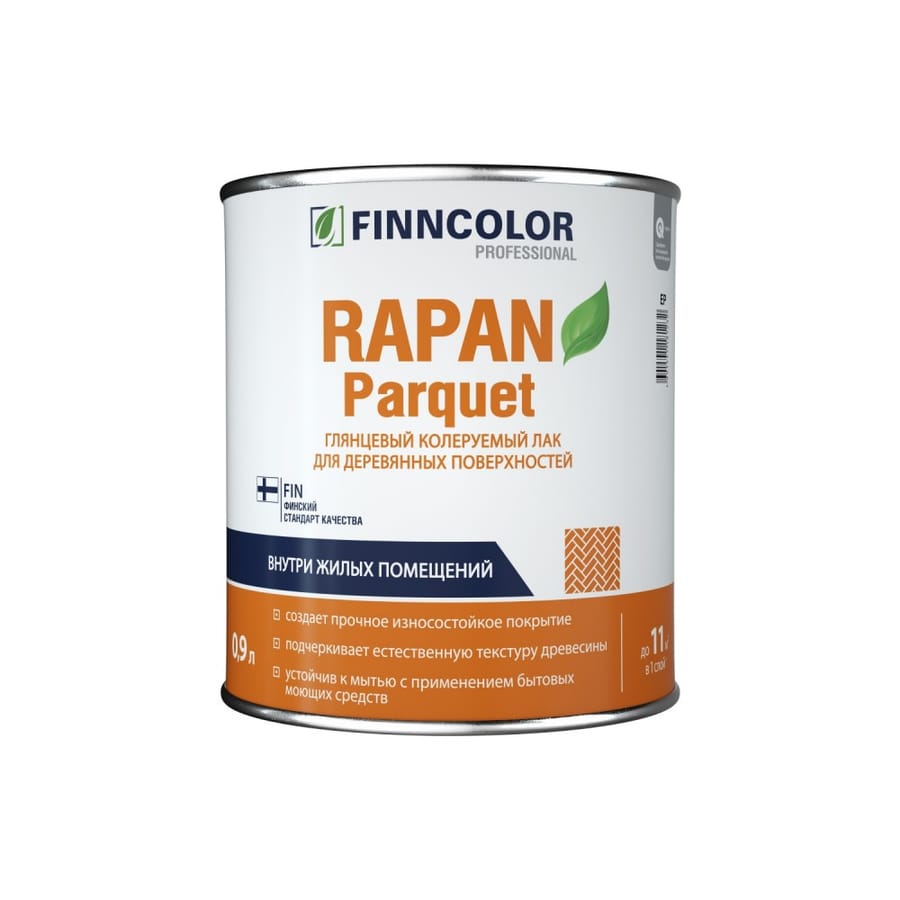 Лак паркетный РАПАН ЛАК ТИККУРИЛА глянцевый 0,9л, артикул УТ000095039