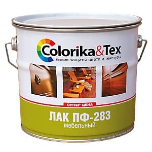 Лак ПФ-283 мебельный Colorika&Tex  глянцевый 2,7л, артикул УТ000033756