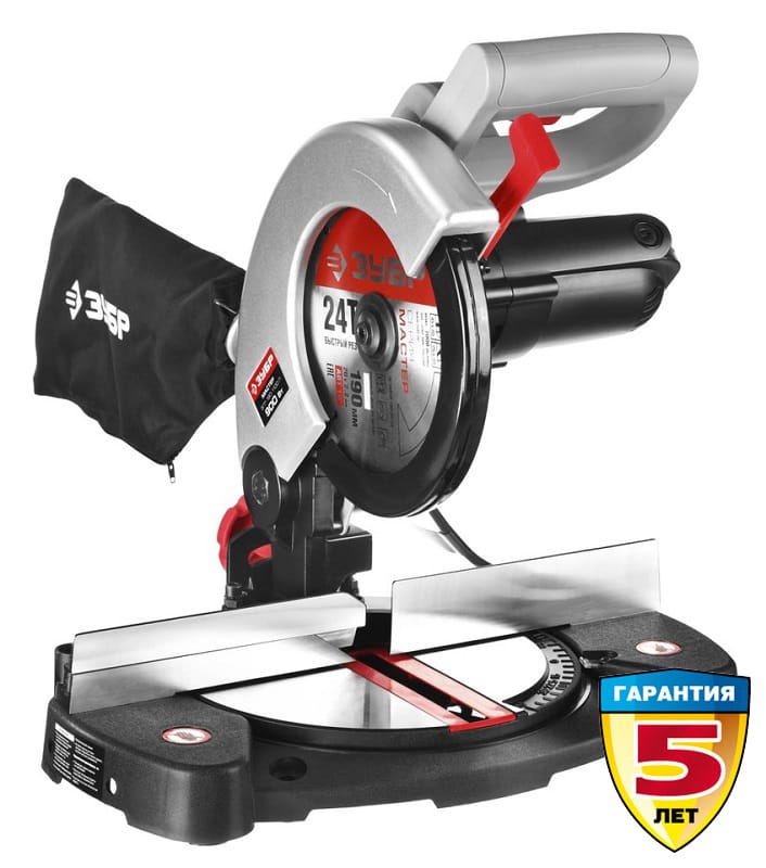 Пила торцовочная 190мм, 900 Вт, 5000 об/мин ЗУБР "МАСТЕР", артикул УТ000043758
