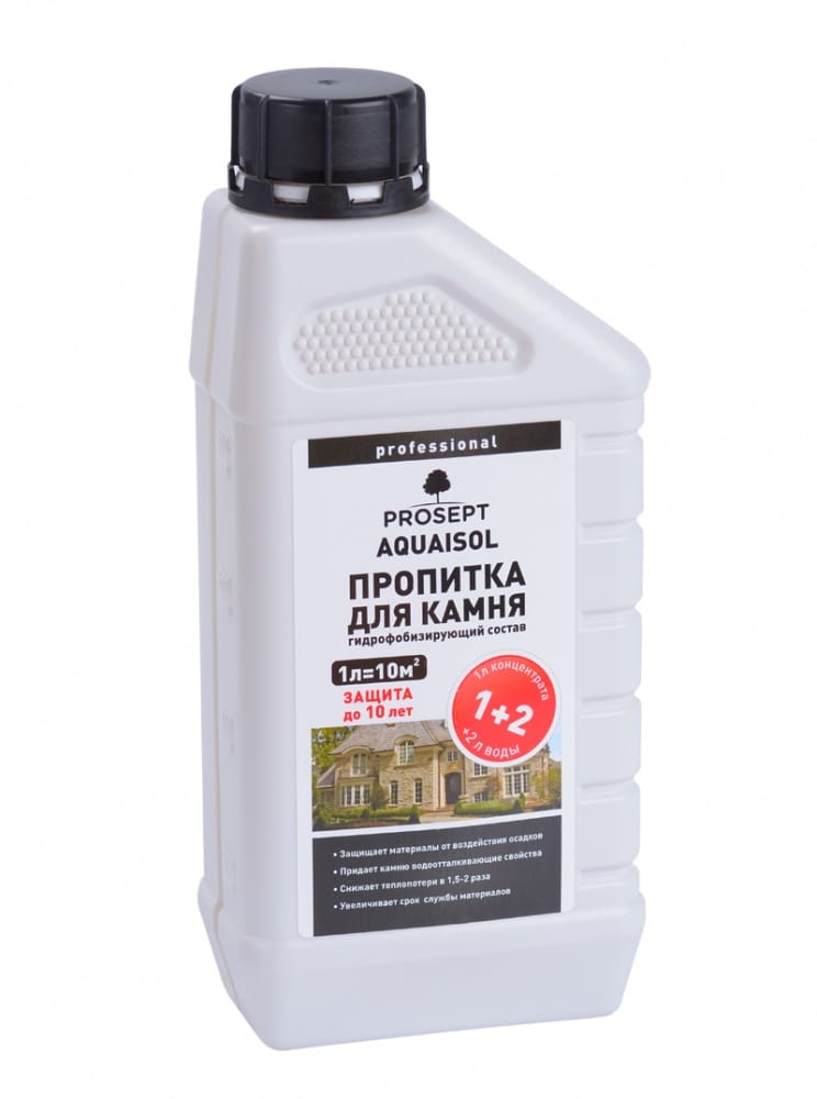 Гидрофобизатор Просепт Аквасол 1л.  для камня , концентрат 1:2, артикул 020-1