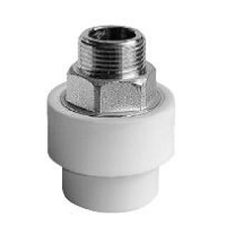 Муфта PPR комб. разъемная наруж 25 х 1/2 белый, артикул 97114