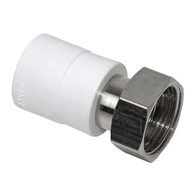 Муфта с накидной гайкой 20 х 3\4  белый, артикул ППМГ2020