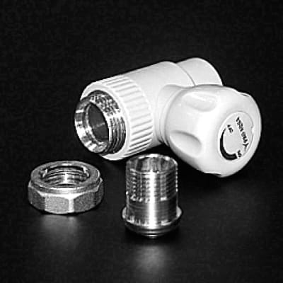 Кран шар для радиатора PPR 20 х 1/2 прямой белый, артикул УТ000035086