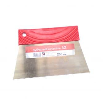 Шпатель зубчатый Bohrer 450 мм  10х10 мм (нержавеющая сталь 0,45 мм, пластмассовая ручка) (80/5)