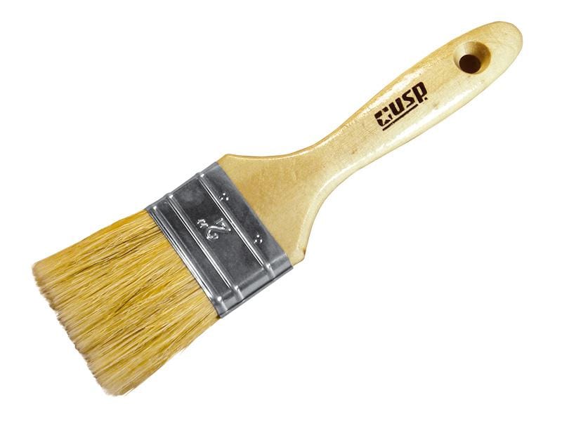 Кисть плоская  25мм светлая натуральная щетина "USP", артикул 01113*