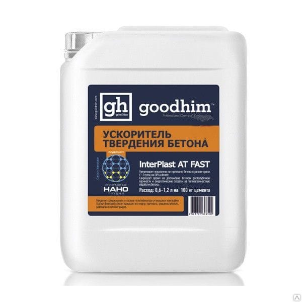 Добавка ускоритель  для бетонов и растворов Interplast AT 5л, артикул УТ000063465