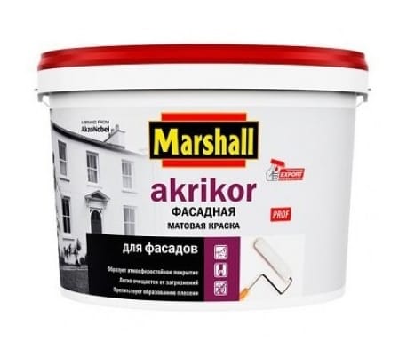 Краска ВД Marshall AKRIKOR Фасадная ВW (2,5л), артикул 5183662