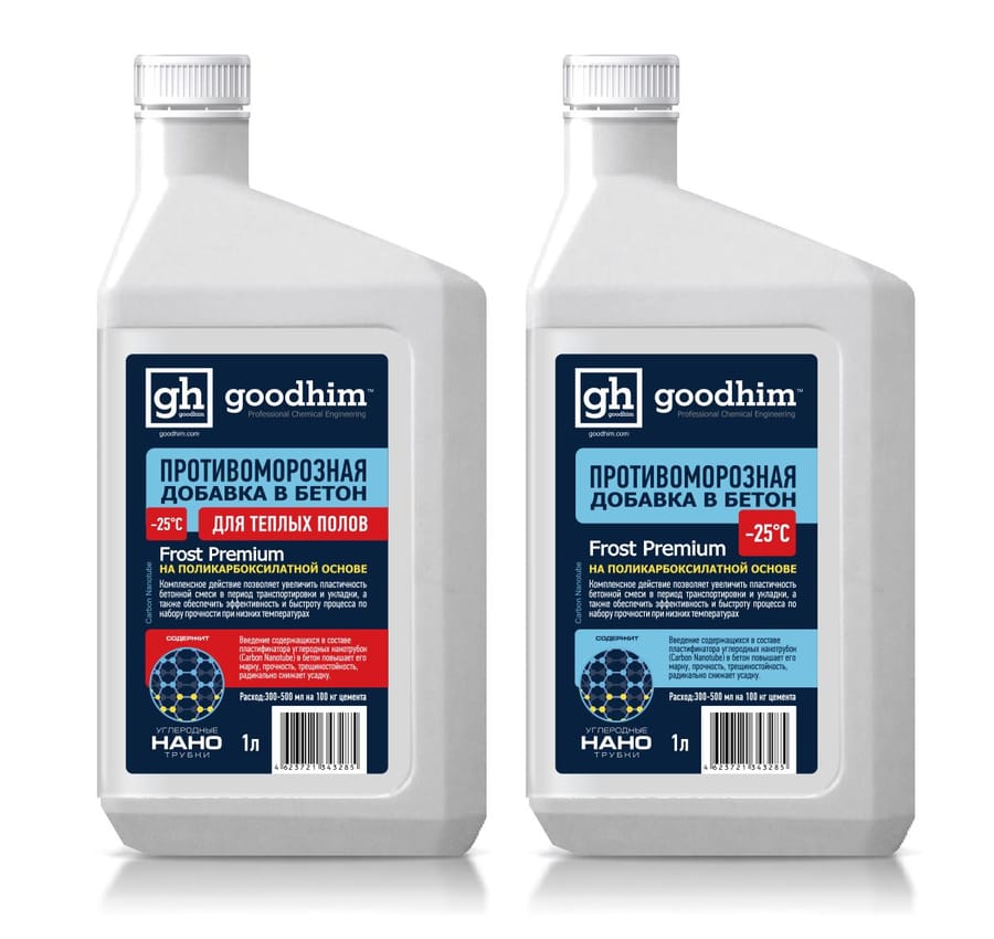 Противоморозная комплексная добавка с пластификатором до -25 Frost Premium. для теплого пола 10л, артикул УТ000057535