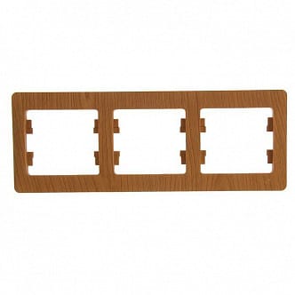 Рамка GLOSSA *3 горизонт.дер.дуб, артикул 000503
