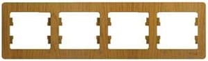 Рамка GLOSSA *4 горизонт.дер.дуб, артикул 000504