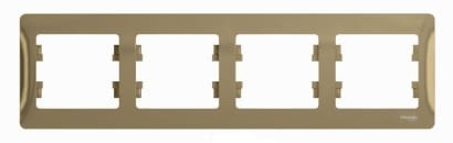 Рамка GLOSSA *4 горизонт.титан, артикул 000404