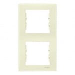 Рамка х2 гор.крем б/вст. "Мира", артикул 701-0300-147
