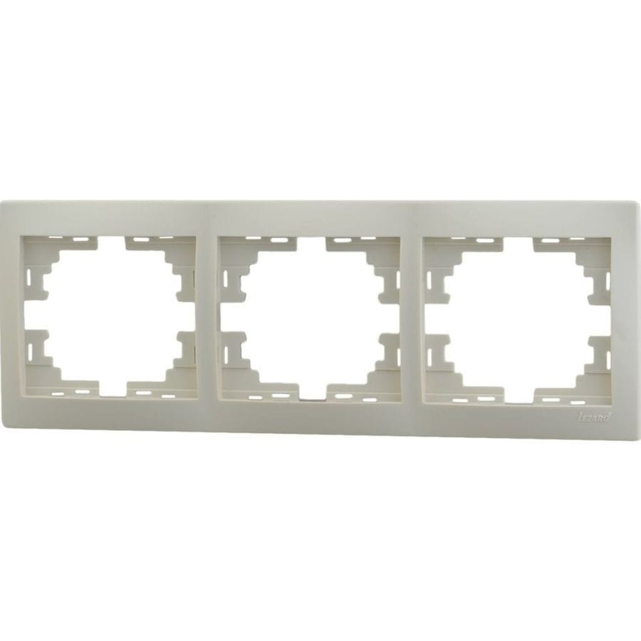 Рамка х3 гор.крем б/вст. "Мира", артикул 701-0300-148