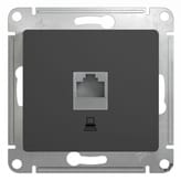 Розетка GLOSSA RJ 45 в рамку антрацит, артикул 781К