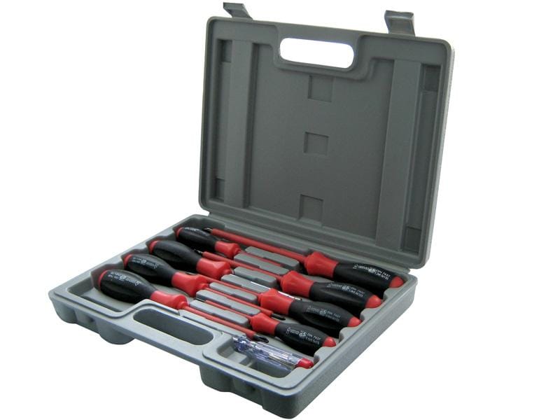 Отвертка изолир. CrV, 1000 В. набор 8 шт +1 инд.,в чемод., артикул 56128*